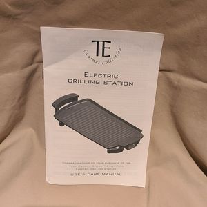 NIB - Todd English 1200 Watt Gourmet Electric Grill Indoor Grilling Station